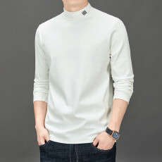 批发德绒打底衫男士2025新款秋冬季卫衣内搭中领加厚保暖双面绒秋衣男