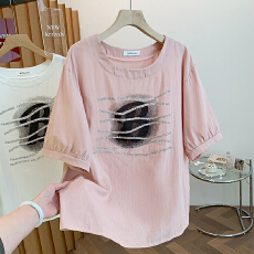 批发实拍已出货 <b class='q'>大码</b>双层棉纱衬衫女夏宽松显瘦刺绣纯棉圆领衬衫上衣