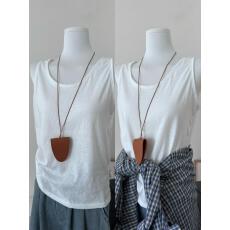 批发天丝面料V领背心内搭白色宽松上衣竹节棉打底小吊带女夏外穿