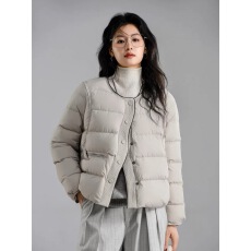 批发羽绒服女短款2025年新款韩版宽松泡芙百搭白鸭绒小个子冬季外套潮