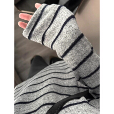 批发#官图实价原版做法韩系早秋单穿条纹2025新款宽松打底T恤