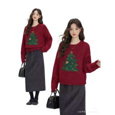 批发套头针织毛衣女秋冬季加厚内搭打底慵懒风浣熊绒套头上衣