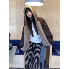 棉服女2025年冬装新款双面穿派克服皮草夹克座山雕慵懒风加厚外套