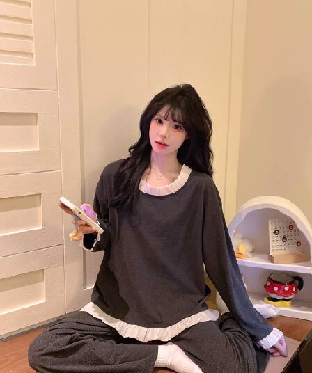 2026 이른 봄 짜임 부서 영감 가을 겨울 느긋한 바람 스웨터 섹션 레트로 패치워크 니트 맨위 여성