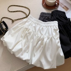 批发系带花边勾花防走光蛋糕裙女春夏季新款甜美通勤a字白色半身裙