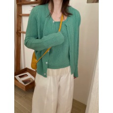 批发蕾丝拼接气质淑女针织两件套女2026春季新款甜美针织<b class='q'>开衫</b>潮