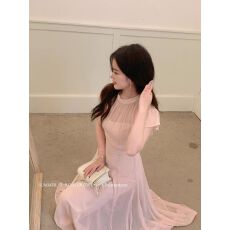 批发柔光恋夏2026原创<b class='q'>日系</b>优雅温柔打揽显瘦气质<b class='q'>连衣裙</b>小个子