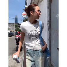 批发官图 实价 40支纯棉-220克 92%棉8%氨纶 正肩<b class='q'>短袖</b><b class='q'>T</b><b class='q'>恤</b>女印花