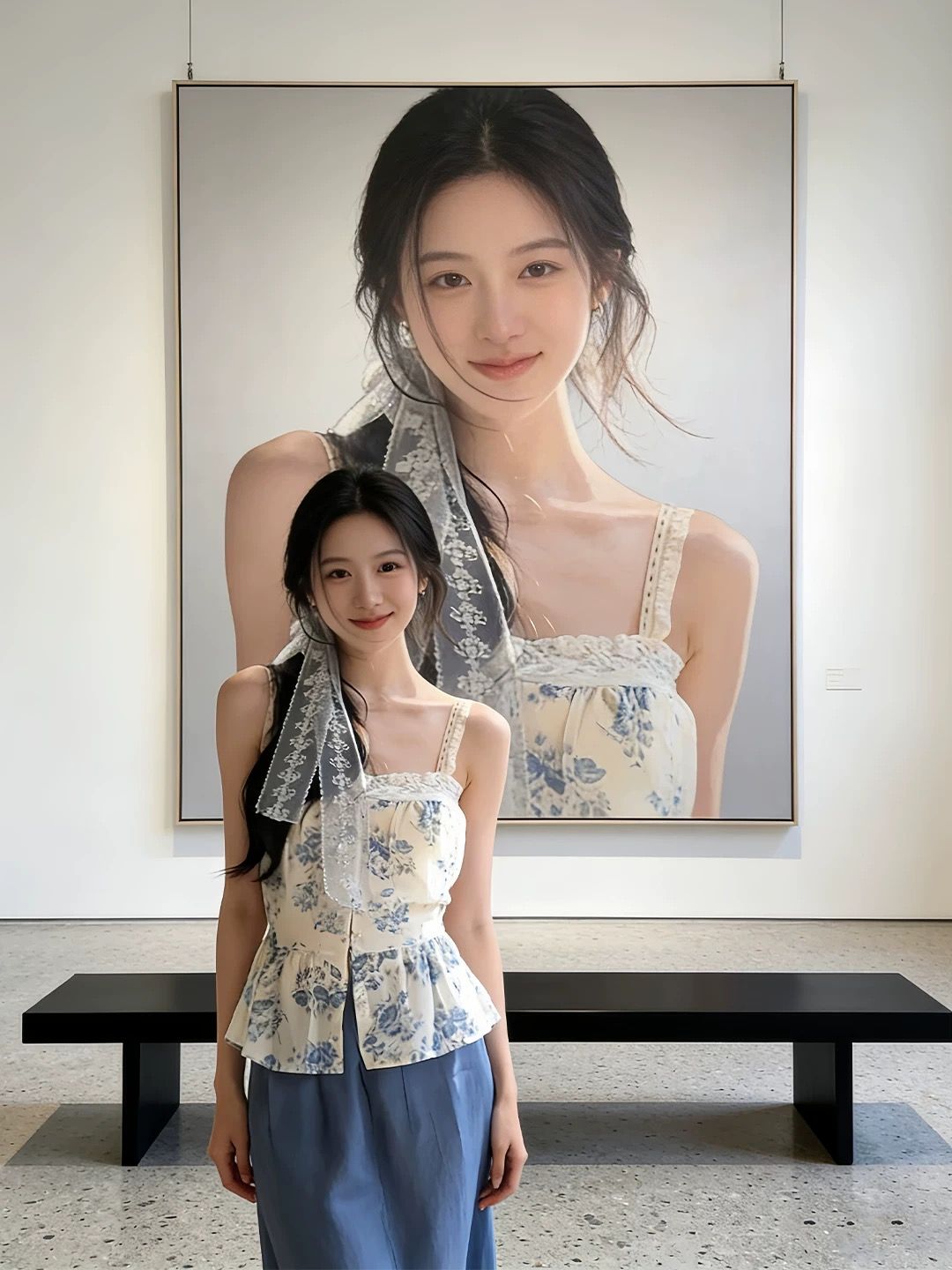 한 부서 꽃무늬 레이스 조각 캐미솔 여름 해변가 휴가 바람 허리 수축 슬림해 보이는 고유 한 아름다운 맨위