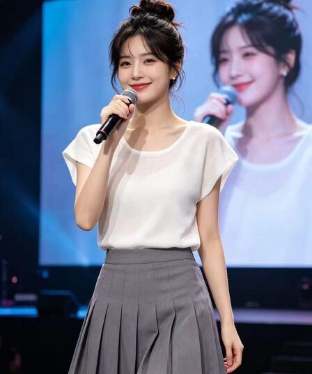 여름 한국 스타일 새로운 단색 미니멀리즘 u 칼라 니트 스웨터 Feifei 소매 몸매 가꾸기 니트 스웨터 다용도 맨위 여성