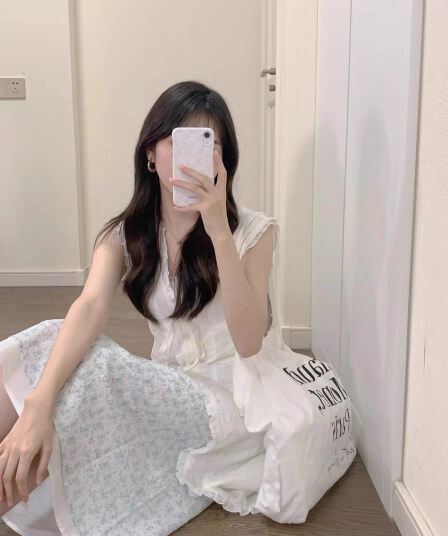 우유 부서 예술 건강 스택 착용 꽃무늬 드레스 2025 새로운 여성 여름 민소매 조끼 레이스 드레스 투피스 세트