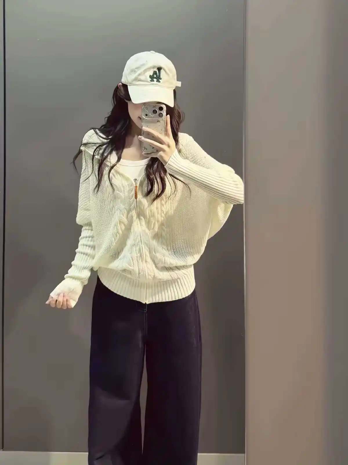 한국인기 배트윙 후드 니트 가디건 상세 이미지 5