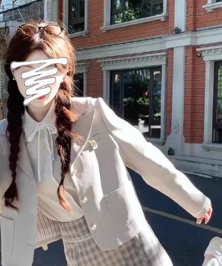 영국식 학원 스타일 세트 jk 유니폼 가을 겨울철 블레이저 체크무늬 반신 스커트 한국 드라마 착용 가져 가라. 세 조각 세트