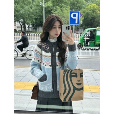 批发秋季费尔岛浣熊绒毛衣开<b class='q'>衫</b>女秋季休闲高级感慵懒风<b class='q'>针织</b>外套小个子