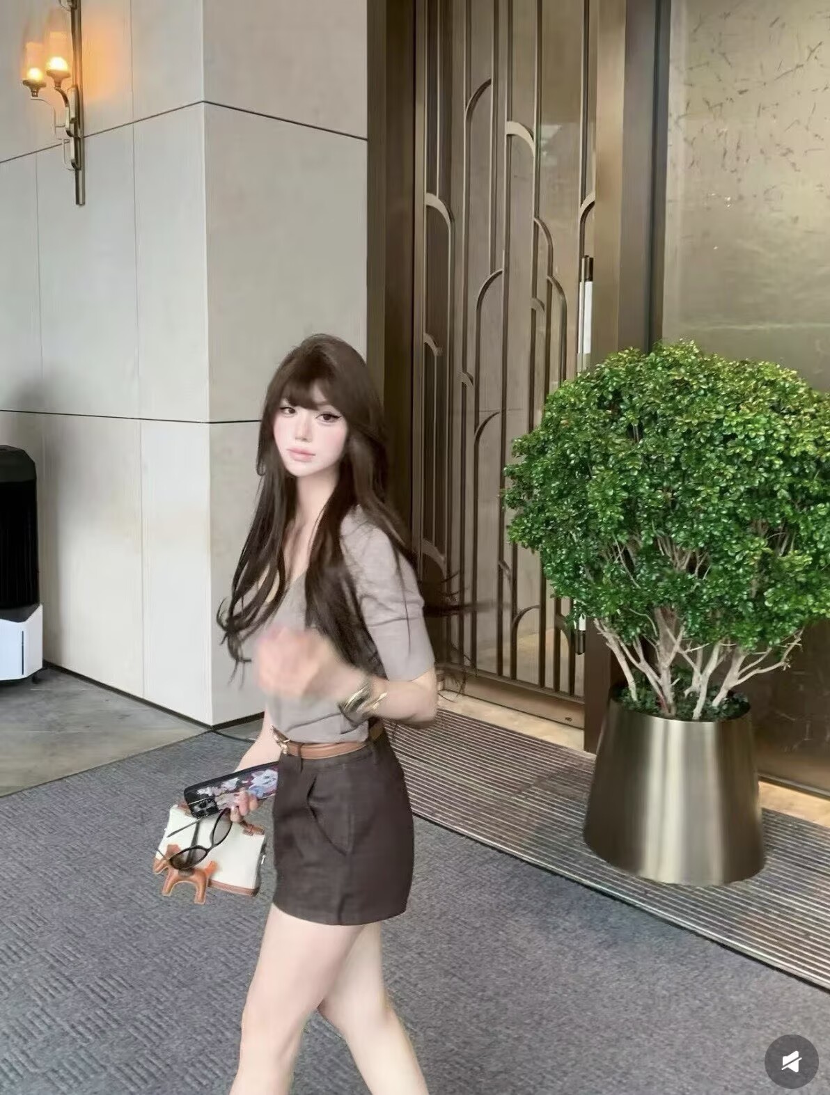 폭발 오래된 돈 바람 니트 맨위 벨트 반바지 세트