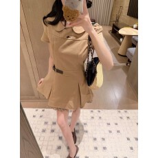 批发爆款<b class='q'>娃娃</b>领刺绣皮腰带<b class='q'>连衣裙</b>