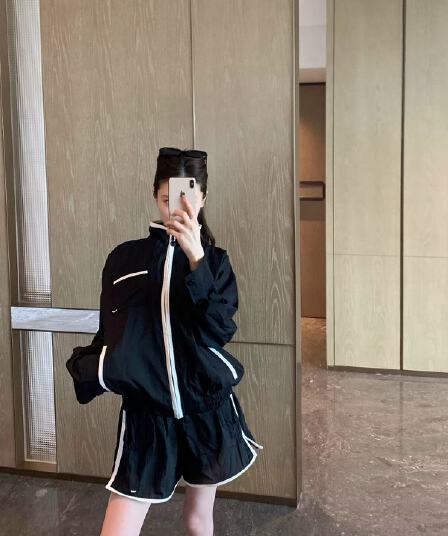 폭발 반드시 입력 작은 샤넬 스타일 배색 캐주얼 세트