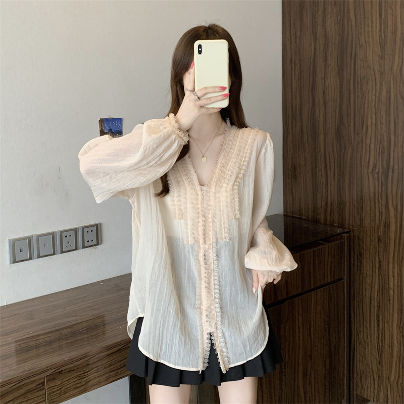 실사 정가 여름 산소 오른쪽 여름 새로운 꽃 Pleat 셔츠 맨위