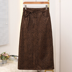 批发实拍2026春款大码女装豹纹半身裙胖MM高腰显瘦宽松中长款裙a字裙