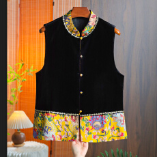 批发女装2025秋季新款妈妈<b class='q'>真丝</b>衬衫国风显瘦气质复古盘扣精品丝绒上衣