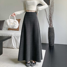 批发加厚毛呢<b class='q'>半身裙</b><b class='q'>女</b>2025冬高腰显瘦长款大摆a字包臀鱼尾裙垂感伞裙