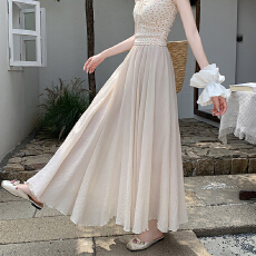 批发棉麻半身裙女2026春季新款肌理感<b class='q'>长裙</b>复古风裙子<b class='q'>拖地</b>大摆裙伞裙