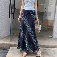 批发法式轻熟通勤风豹纹半<b class='q'>裙</b>女2026夏新款<b class='q'>高腰</b>斜裁显瘦碎花长<b class='q'>裙</b><b class='q'>高级</b>感