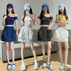 批发实拍2026年夏季新款宽松高腰显瘦小个子运动风休闲短裤女工装裤<b class='q'>裙</b>