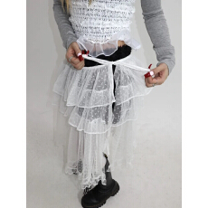 批发春夏26 韩国设计波点少女<b class='q'>华丽</b>多层花边褶皱系带网纱蕾丝半身裙