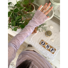 批发2色 韩国少女复古水玉波点印花<b class='q'>长袖</b>打底T恤内搭上衣网纱防晒衫