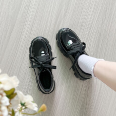 批发2025秋季新款<b class='q'>英伦</b>风黑色小皮鞋女乐福鞋单鞋货号