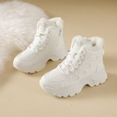 批发2025冬季新款高帮厚底增高加绒运动棉鞋货号