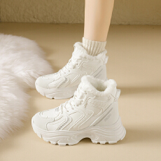 批发2025冬季新款高帮厚底增高加绒运动棉鞋货号