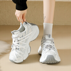 批发2025冬季加绒绑带老爹鞋时尚<b class='q'>百搭</b>运动休闲鞋货号