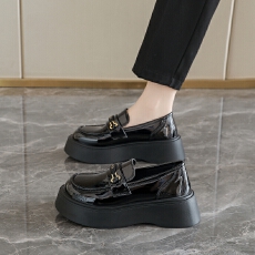 2026夏季新款乐福鞋厚底英伦风小皮鞋女鞋货号