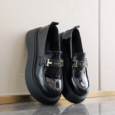 批发2026夏季新款乐福鞋厚底<b class='q'>英伦</b>风小皮鞋女鞋货号