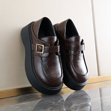 批发2026乐福鞋厚底<b class='q'>英伦</b>风小皮鞋女鞋35-40货号