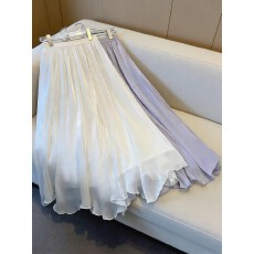 批发杏色不规则<b class='q'>半身裙</b>女春夏季2026新款小个子巨好看流光纱垂感超仙裙