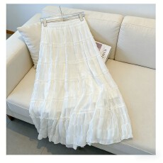 批发<b class='q'>白色</b>纱裙半身裙女夏季2026新款超火减龄蛋糕裙小个子a字裙女