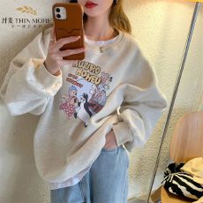 批发加绒加厚薄款<b class='q'>卫衣</b>女韩版宽松秋冬简约字母套头圆领外套上衣潮