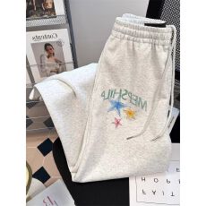 批发【大码S-4XL】 美式涂鸦星星休闲运动裤宽松bf慵懒风直筒阔腿长裤