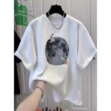 批发官图 21支纯棉210克（100%棉）短袖T恤女款上衣时尚宽松印花