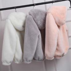 批发仿羊羔毛外套女保暖新款秋冬<b class='q'>双面</b>绒韩版加厚宽松连帽毛绒拉链<b class='q'>大衣</b>