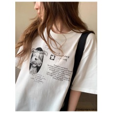 批发韩版<b class='q'>新款</b>宽松中长款<b class='q'>情侣</b><b class='q'>字母印花</b>下衣失踪短袖T恤上衣