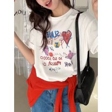 批发<b class='q'>韩国</b>短袖显瘦T恤女装夏季韩版潮学生百搭半袖上衣服