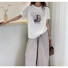 批发<b class='q'>韩国</b>东大门韩系简约印花宽松显瘦圆领短袖<b class='q'>T</b><b class='q'>恤</b>