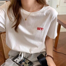 批发<b class='q'>韩国</b>外贸短袖<b class='q'>t</b><b class='q'>恤</b>女宽松韩版春夏季新款中长款短袖百搭上衣ins潮