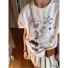 批发<b class='q'>韩国</b>东大门韩系简约印花宽松显瘦圆领短袖<b class='q'>T</b><b class='q'>恤</b>