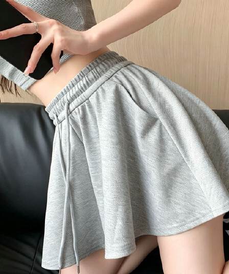 캐주얼 운동 짧은 치마바지 여성 여름 하이웨이스트 작은 키 테니스 치마 한 마디 슬림해 보이는 플리츠 반신 스커트