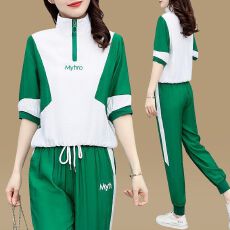 批发休闲时尚套装女夏季2026新款洋气减龄<b class='q'>运动服</b>束脚裤<b class='q'>气质</b>妈妈两件套